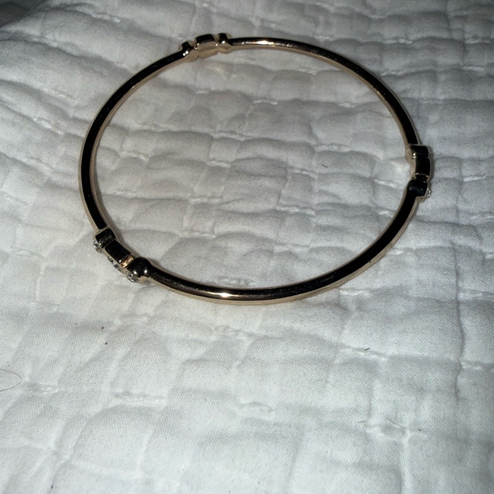 LOFT Gold Tone Hinged Bangle Bracelet